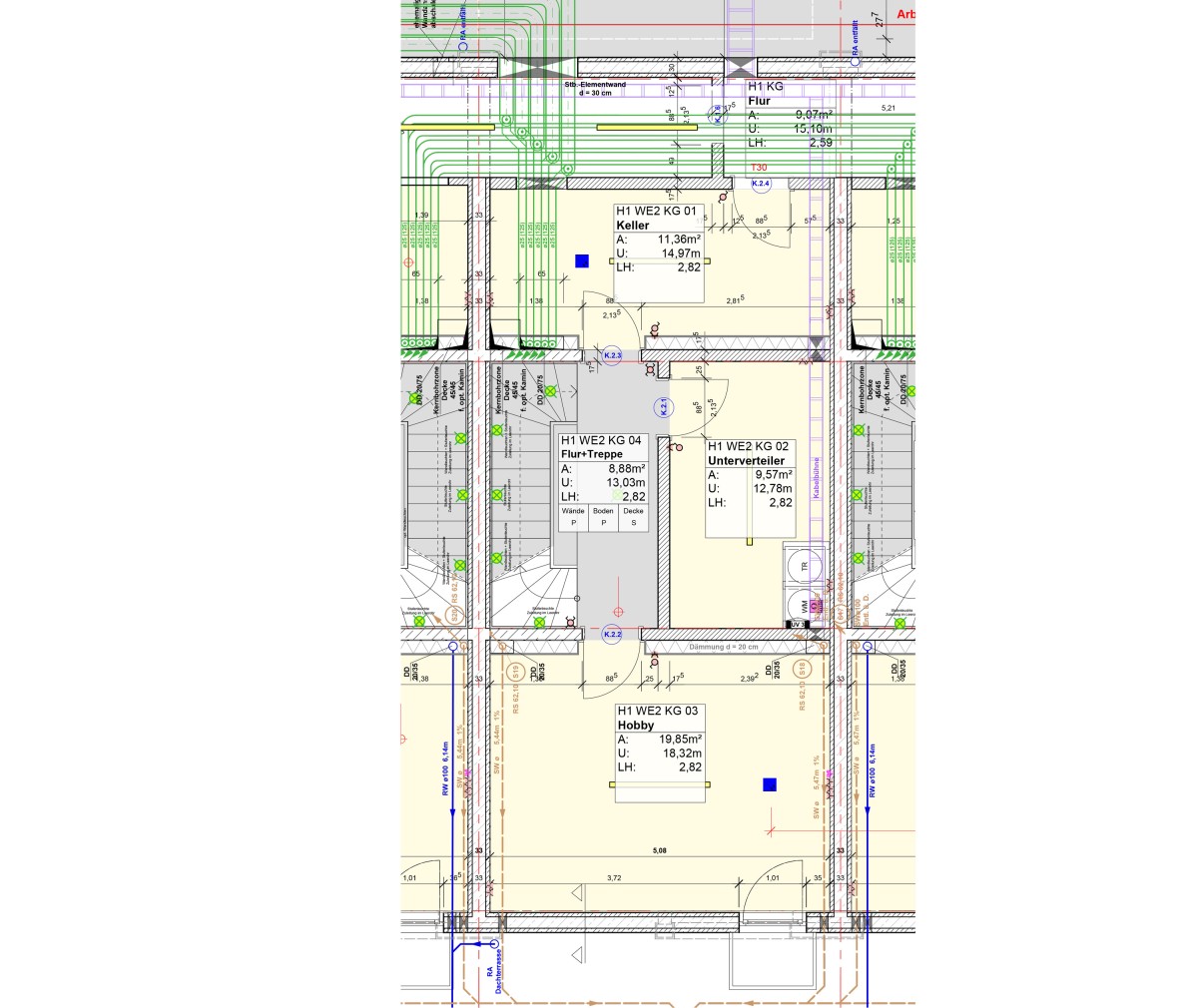 Detailansicht Town-Haus Seeweg-3a Keller