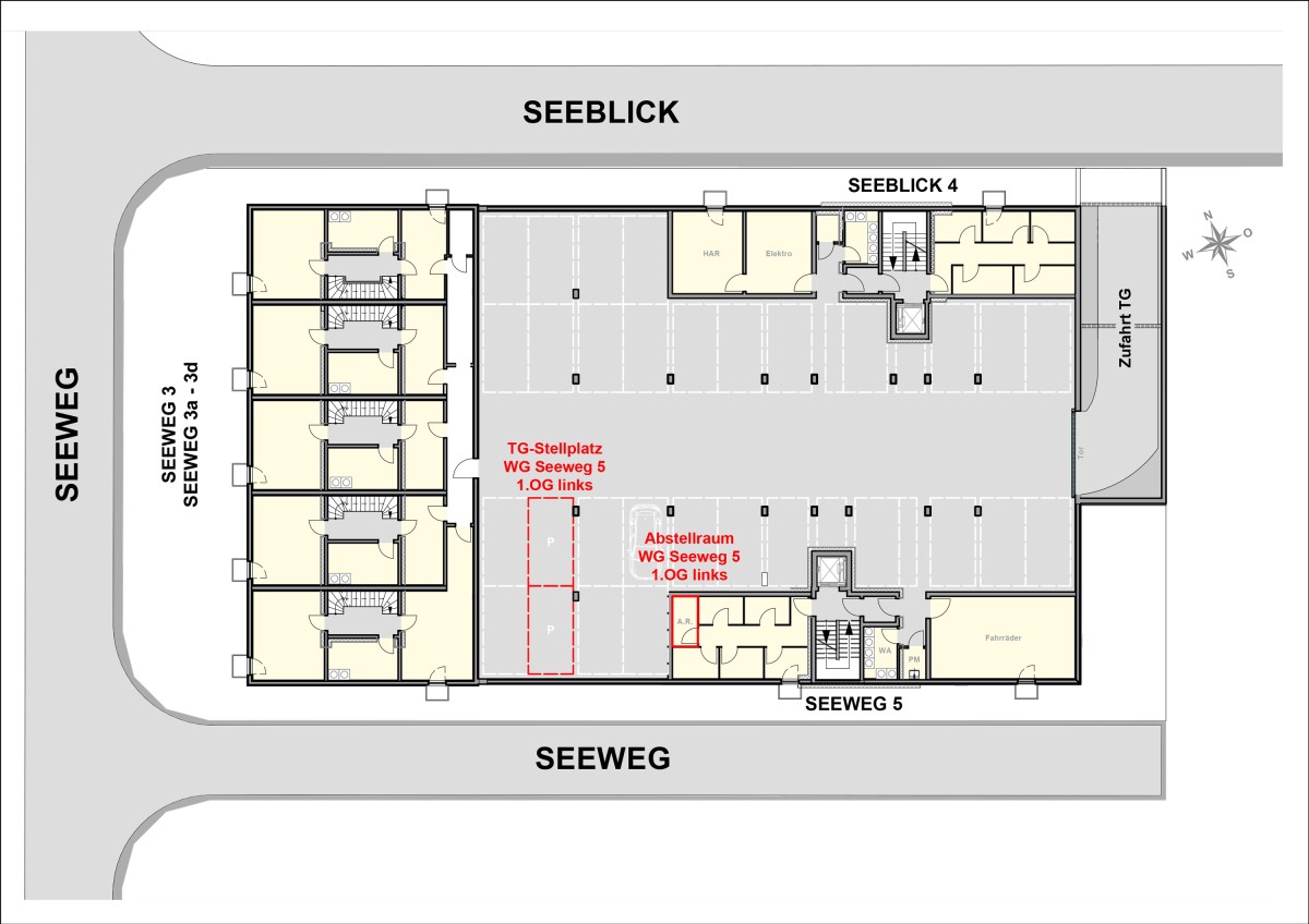 Zuordnung Tiefgarage Seeweg 5 1.OG links