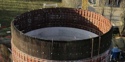 Neubau 2 Stahlbeton-Rundbehälter in Ortbetonbauweise (Etampes, Frankreich) (2)
