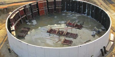 Neubau Stahlbeton-Rundbehälter in Ortbetonbauweise (Etampes, Frankreich) (2)