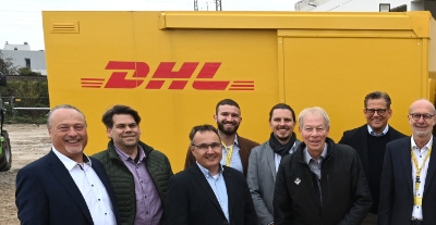 Spatenstich auf der Baustelle „CLL Postverteilerzentrum“ in Bremen.