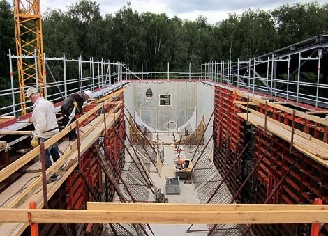 Liegend-Fermenter mit Innengewölbe