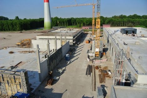 Betonarbeiten für das Kompostwerk