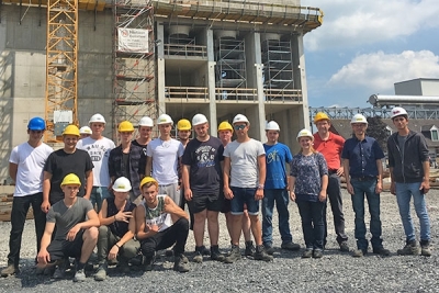 Baustellenbesichtigung Gleitbauverfahren