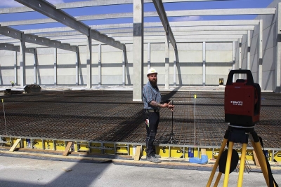 Einmessearbeiten mit Totalstation