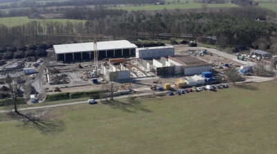 Drohnenflug über unsere Baustelle „NB Kompostwerk“ in Berlin.